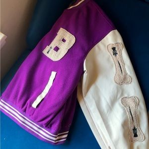 Skeleton Varsity Jacket Size: Medium